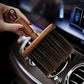 榉木车载内饰扫灰尘软毛刷车内清洁刷子出风口缝隙汽车清洗工具