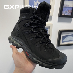 Salomon萨洛蒙 Quest 4D GTX防水高帮全黑户外登山鞋雪山靴416685