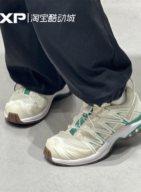 SALOMON萨洛蒙 XA PRO 3D低帮男女款白绿色户外通勤跑步鞋478874
