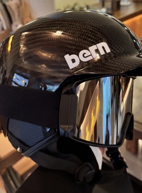 25款冬季watts碳纤维中国Bern单板滑雪头盔超轻材质男女运动单板