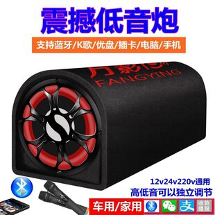 无线蓝牙话筒音箱家用电脑手机K歌音响收款大音量车载重低音炮