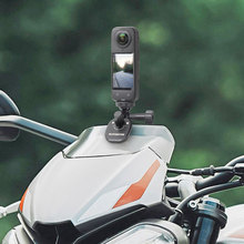 适用于Insta360 X4摩托车挡风玻璃夹Gopro12运动相机风挡固定支架