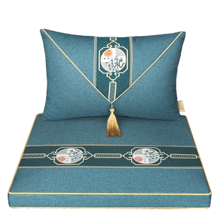 新中式实木沙发垫靠背巾沙发巾薄垫防滑坐垫红木全盖布四季通用垫