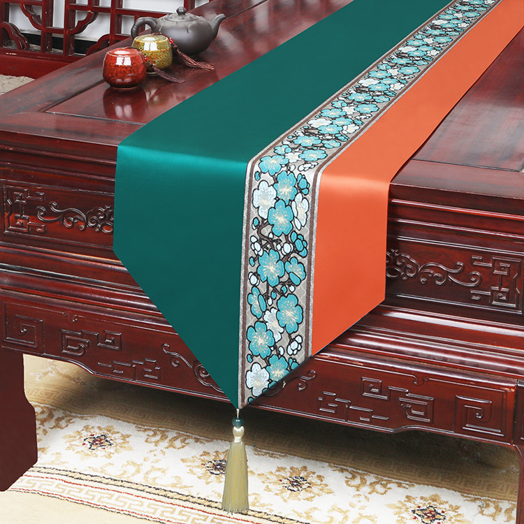 艺必旭客厅禅意茶几中国风桌旗