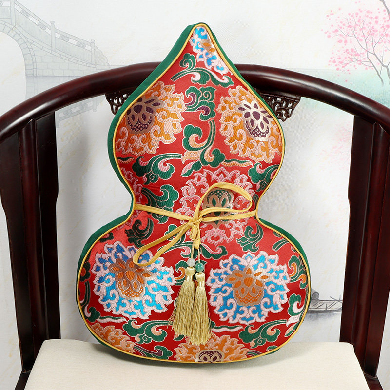 新中式靠枕国风摆件装饰轻奢异形葫芦抱枕客厅沙发腰靠床头福禄枕