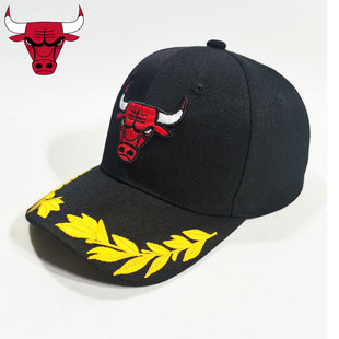 芝加哥公牛篮球队户外男女运动潮牌刺绣休闲棒球鸭舌遮阳帽子
