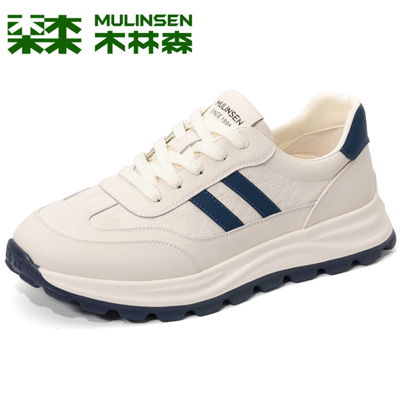 木林森男鞋2025秋季新款男士时尚休闲鞋百搭阿甘鞋潮流复古慢跑鞋
