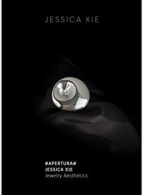 JX I 涡心 极简美学雕塑感镜面S925银戒指造型感食指戒指环