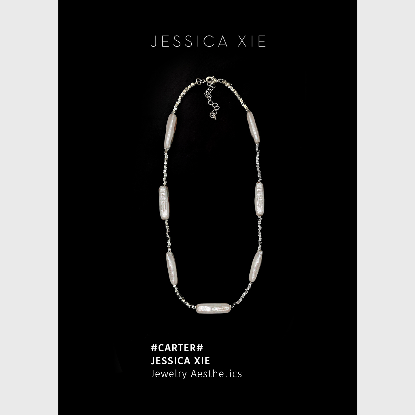 JX I 卡特 巴洛克珍珠项链小众高级感轻奢颈链艺术气质碎银锁骨链