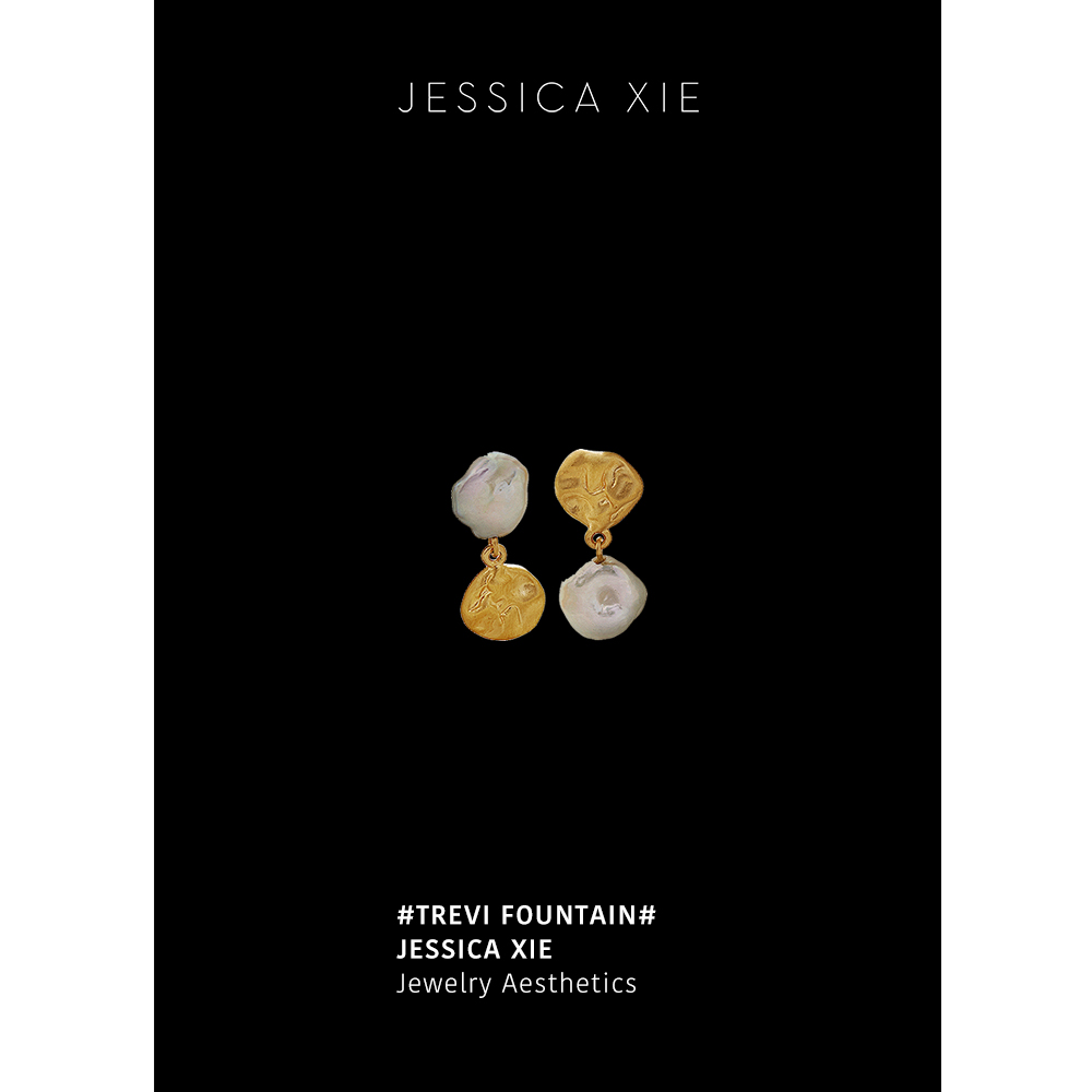 JX I Lost Droplets 迷失水滴 欧美小众时髦感天然巴洛克珍珠耳钉
