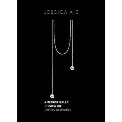 JX I Mirror ball 镜面球 欧美极简主义时髦金属球多层长项链腰链