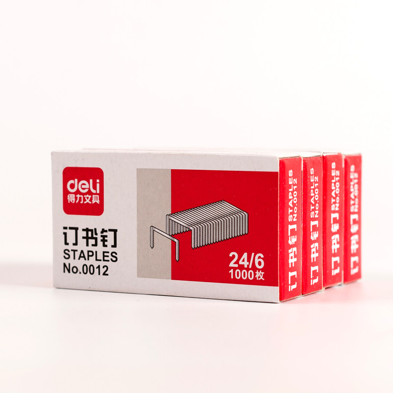 델리 NO. 12 스테이플 24|6 유니버설 스테이플 0012 스테이플 사무용품 용품 1000개