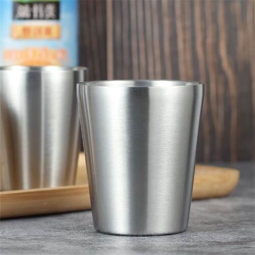 双层304不锈钢茶杯户外露营水杯