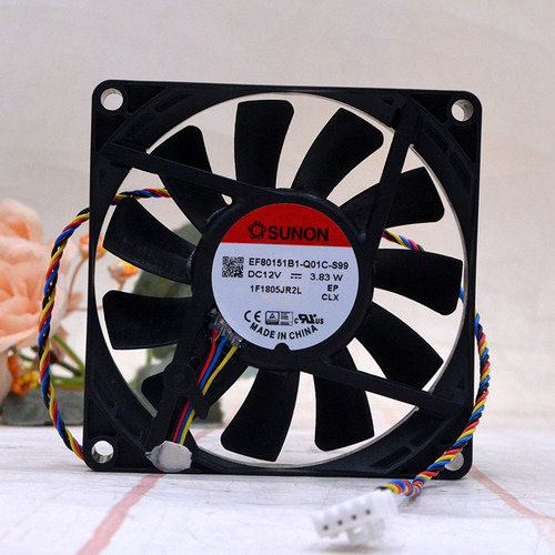 S99散热EF80151B112V3.83风扇机箱WQ01C--四线8CM8015PMW