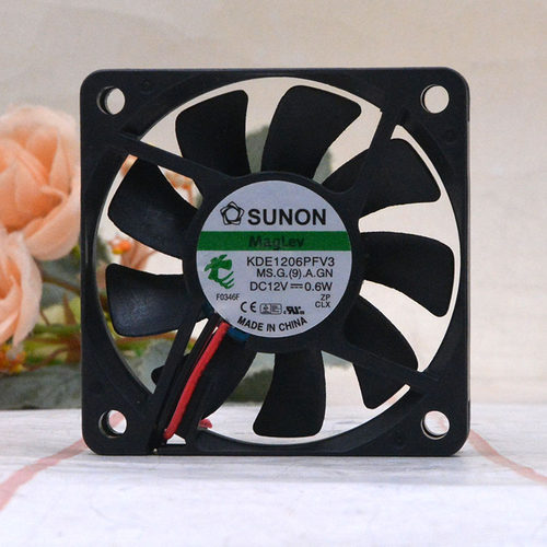12V0.6W KDE1206PFV3 6010 6CM 超薄静音主板散热风扇
