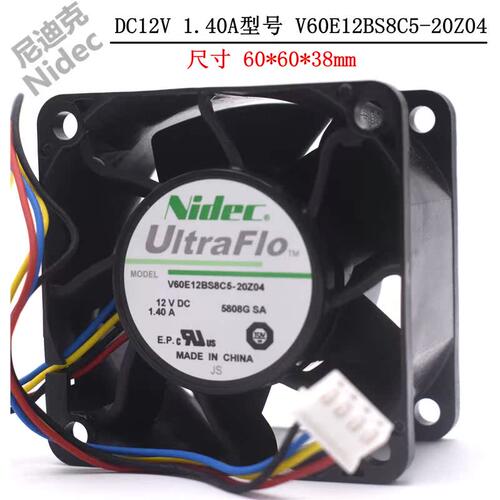 Nidec V60E12BS8C5-20Z04 6038 12V 1.40 散热风扇