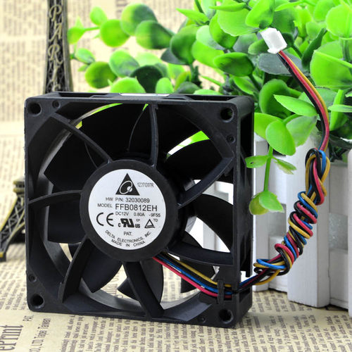 台湾  8CM 12V 0.80A 暴力风扇大风量 FFB0812EH 4线支持PWM