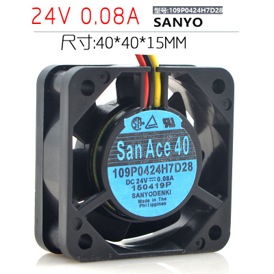 全新 109P0424H7D28 4015 24V0.08A数控机床散热风扇检测报警