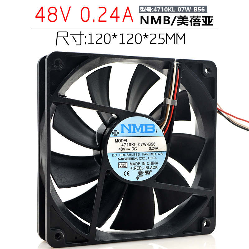 4710KL-07W-B56 48V 0.24A 12025 12CM 服务器 工业 散热风扇