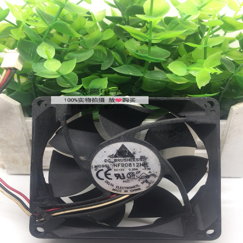 原装台达 NFB0812HH 12V 0.20A 8CM 8025 3线 DELTA 散热风扇