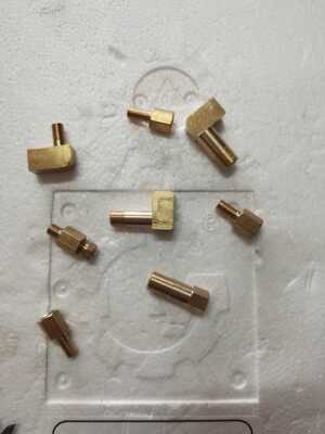 非标加长铜接头滑块油管卡套油路铜管尼龙管油嘴内卡直通 PD直通