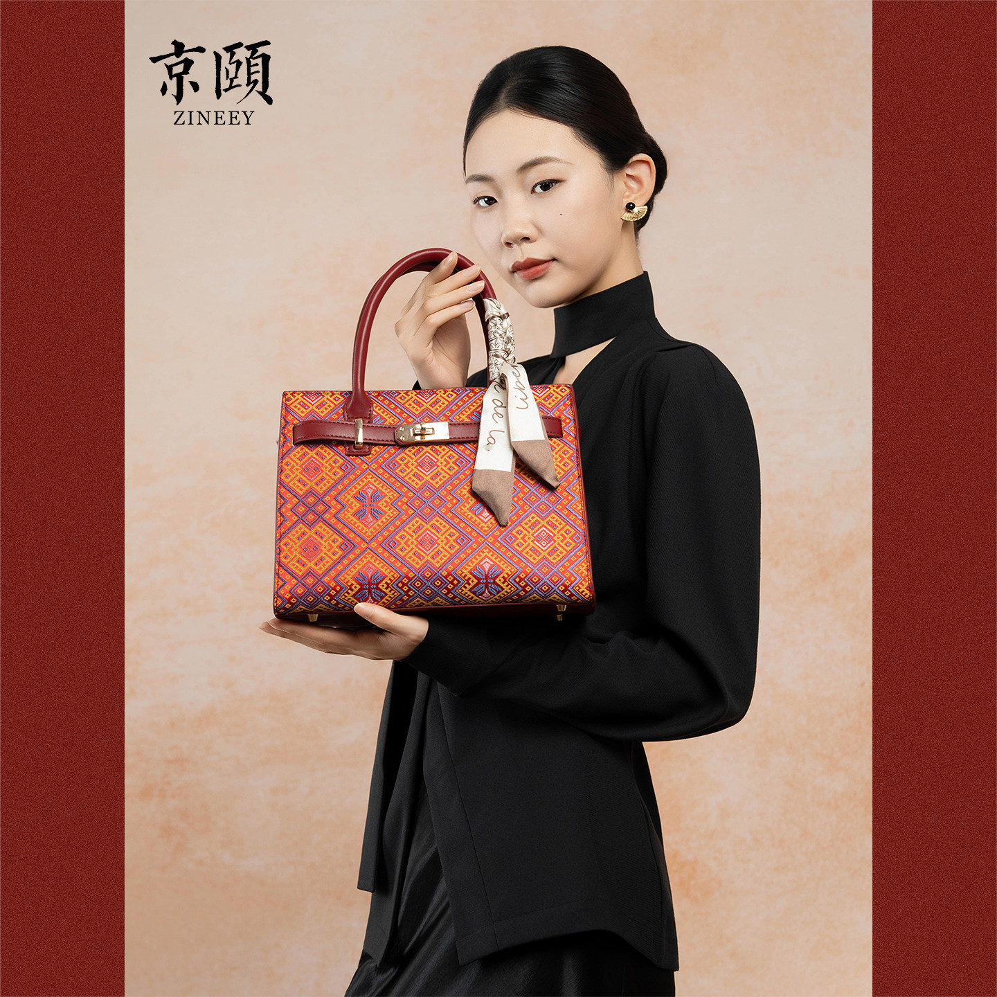 2026新款非遗壮锦新中式婚包红色手提大气新娘妈妈喜婆婆结婚包图片