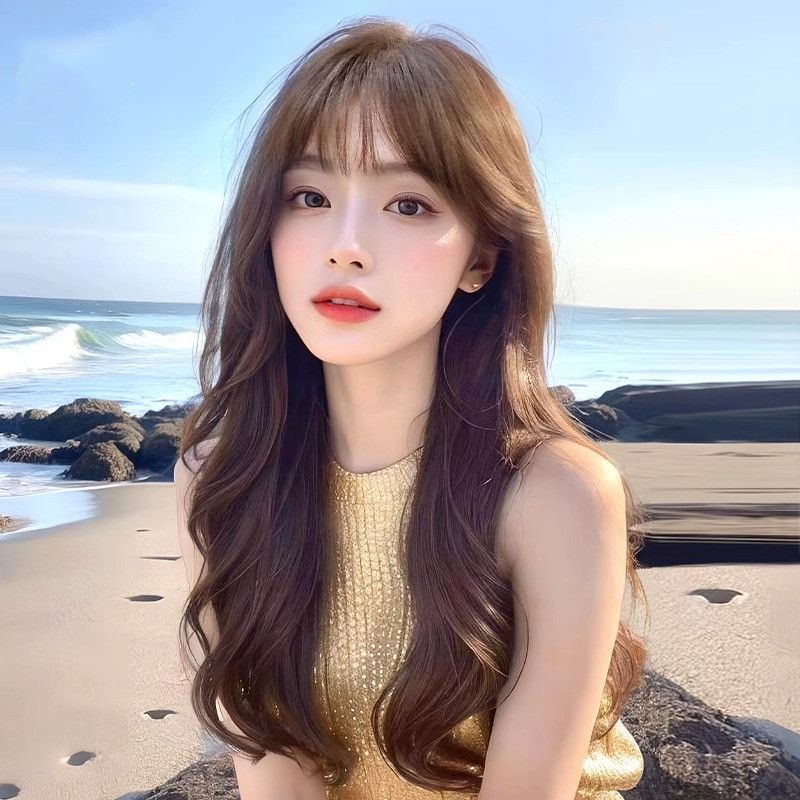 假发女长发短发夏季自然全头套式仿真发全真人发长卷发整顶假发套