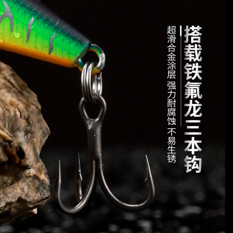 六猫|死飞系统路亚沉水远投米诺铅笔仿生饵全泳层硬饵翘嘴鲈鱼