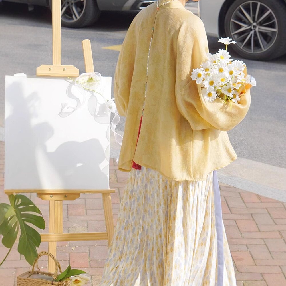 宋制马面裙套装女春装2025新款小个子新中式国风日常汉服三件套