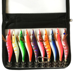 3.5号全夜光虾鱿鱼钩夜光假虾 木虾包鱿鱼钩套装木虾套装路亚饵木