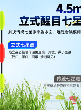 小凤仙立式七星漂浮漂专攻秋冬草洞灵敏醒目浅水鲫鱼谷麦逗钓鱼漂