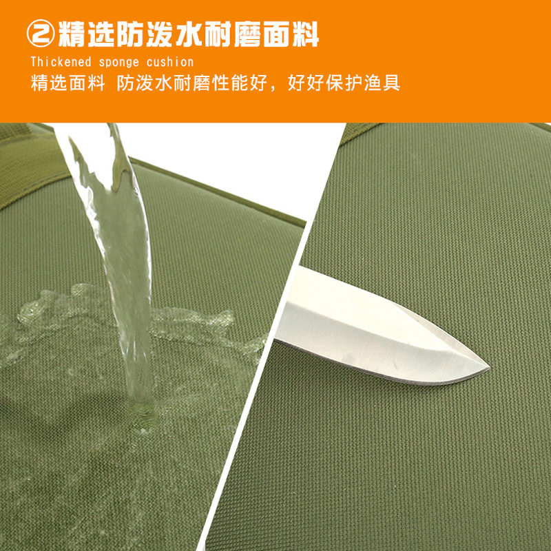 渔之君现货多层钢丝渔具包鱼竿包钓鱼杆包多功能防水双肩鱼具包