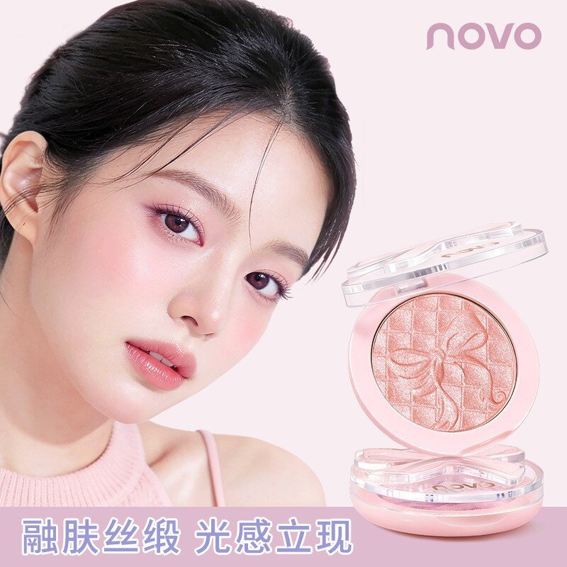 novo粉缎芭蕾单色腮红高光珠光腮紫显白元气自然持妆平价彩妆