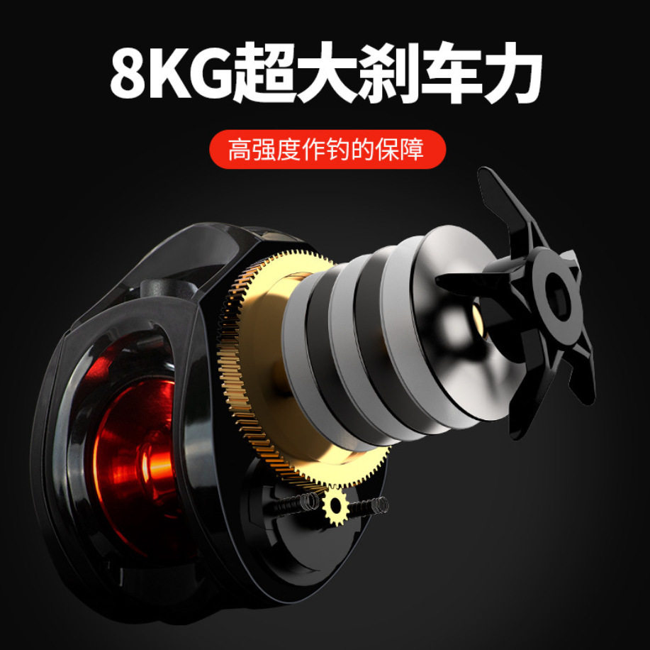 水滴轮路亚轮磁力刹车轮17+1轮金属渔轮微物轮鱼线轮全金属线杯