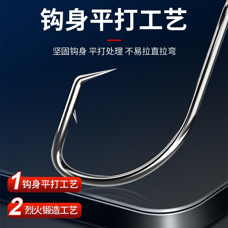 钓甲鱼钢丝子线双钩套装绑好线组甲鱼钩钓鳖八钩歪嘴钩防脱