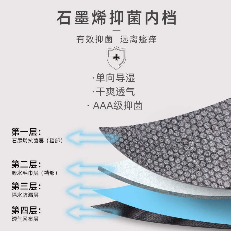 多乐米石墨烯宠物生理裤防骚扰发情母狗内裤双重透气可洗狗狗尿裤