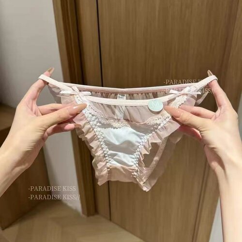 2条装C320#法式简约高档女士精美蕾丝内裤头舒适透气三角裤女网红