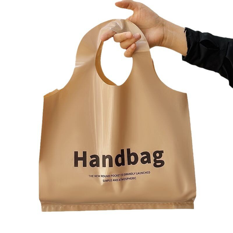 服装店手提袋子女装打包袋圆口购物礼品袋加厚塑料手提服装袋批发