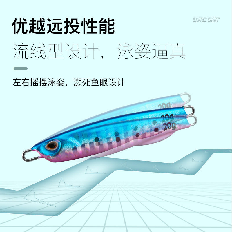 铁板路亚饵远投翘嘴路亚假饵套装海钓双杀vib亮片鱼饵g鲈鲅鱼