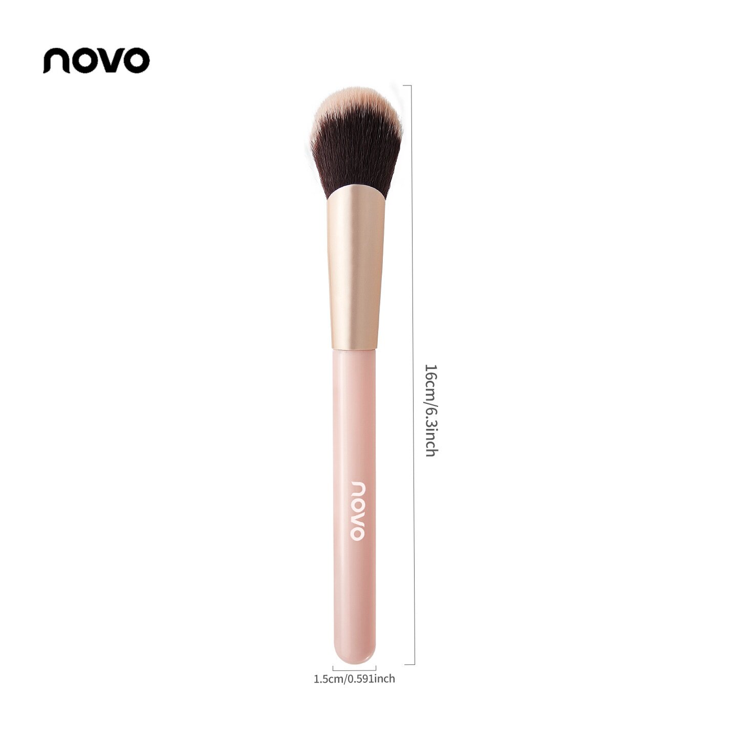 novo细密柔肤坡型腮红刷化妆刷斜坡型抓粉力强柔软美妆工具批发