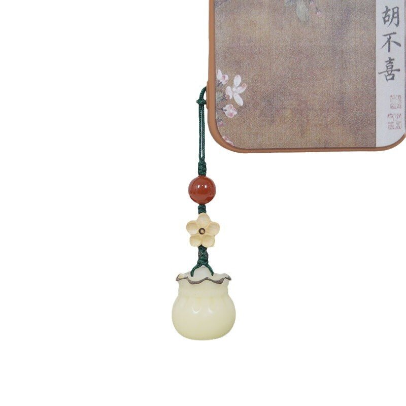 简约大气菩提根木梅花手机链挂件U盘创意防丢绳包包精美钱袋挂饰