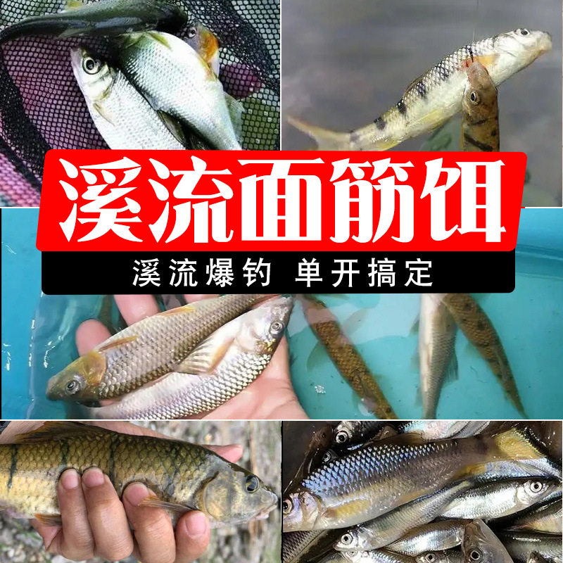 渔家傲钓鱼免洗浓腥溪流面筋饵石斑马口白条野钓鱼饵料急流