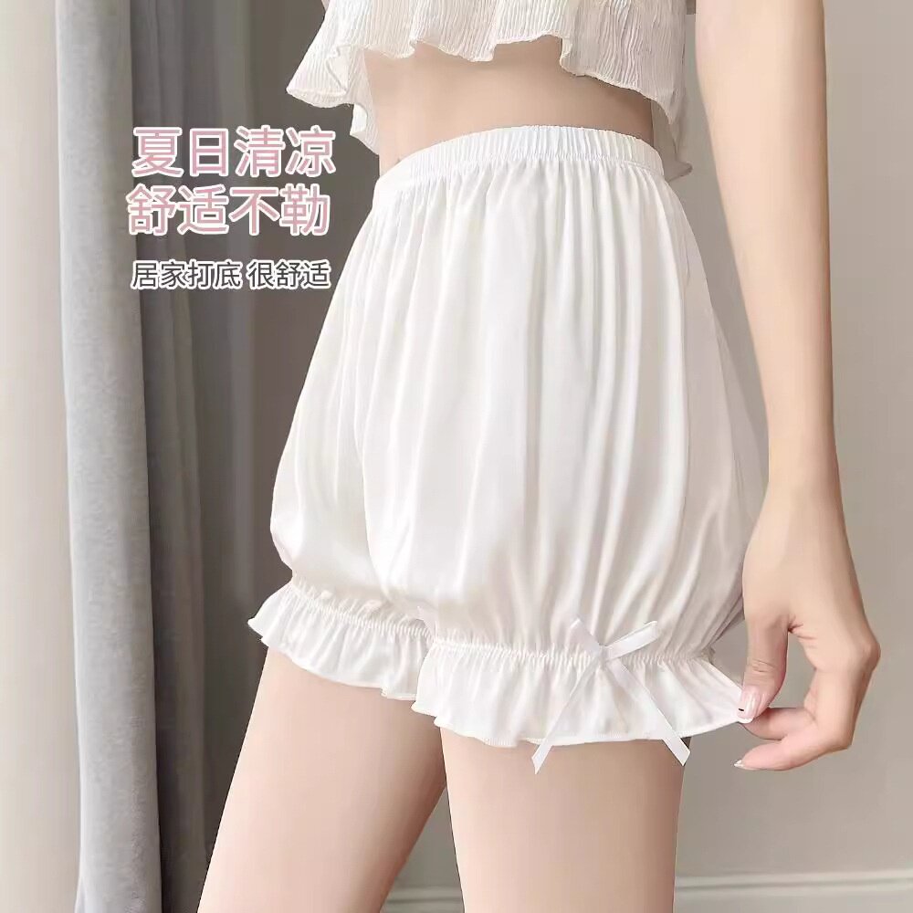 安全裤女夏季薄款防走光jk可外穿白色宽松灯笼南瓜裤保险打底短裤