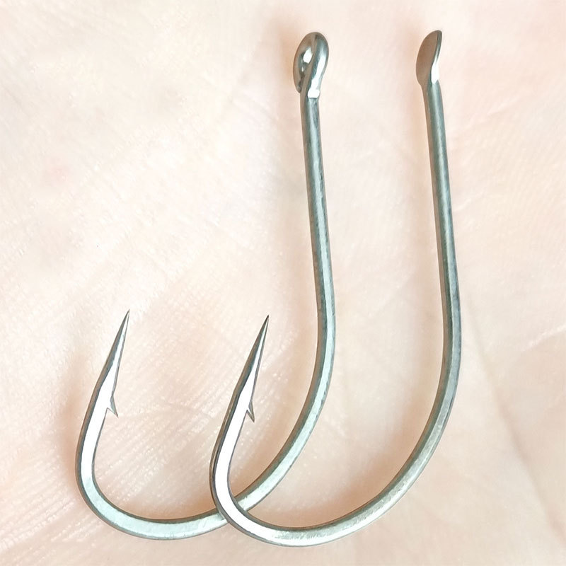 镀锡镀锌防海水丸世鱼钩长柄有倒刺散装钩子鲫鱼钩海钓鱼钩鱼钩海