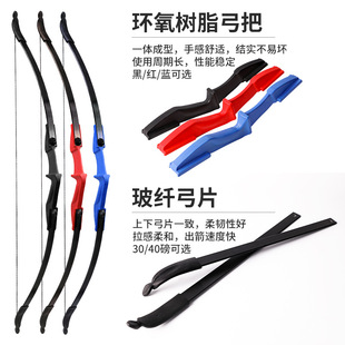 弓箭射箭器材奔月反曲弓套装多颜色多磅数可选含护具靶纸跨境可卖