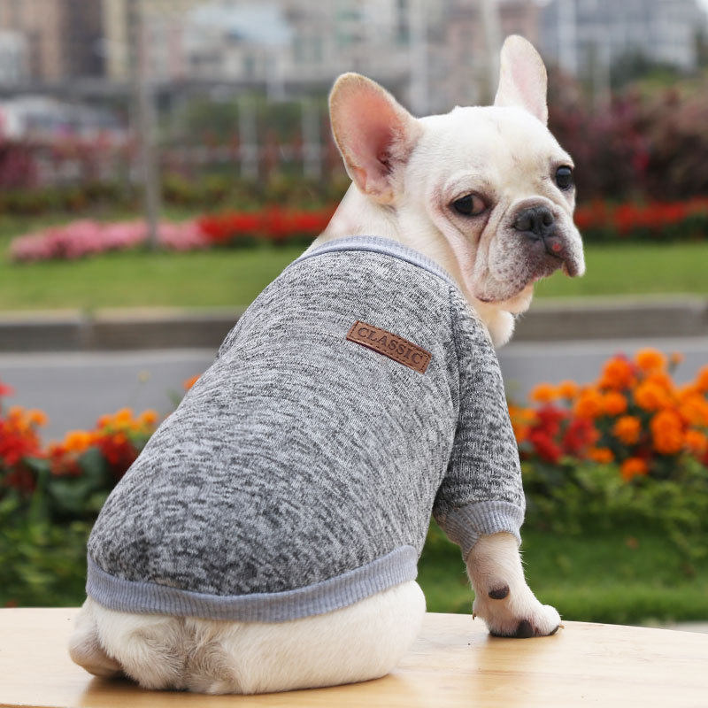 秋冬毛线卫衣法斗狗狗猫咪宠物衣服小中型犬狗衣服猫服饰用品批发