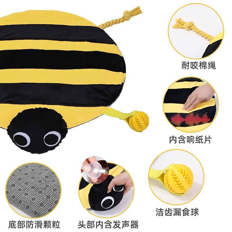 宠物玩具垫可玩可睡带洁齿玩具球头部发声狗狗耐咬解闷防滑走垫子