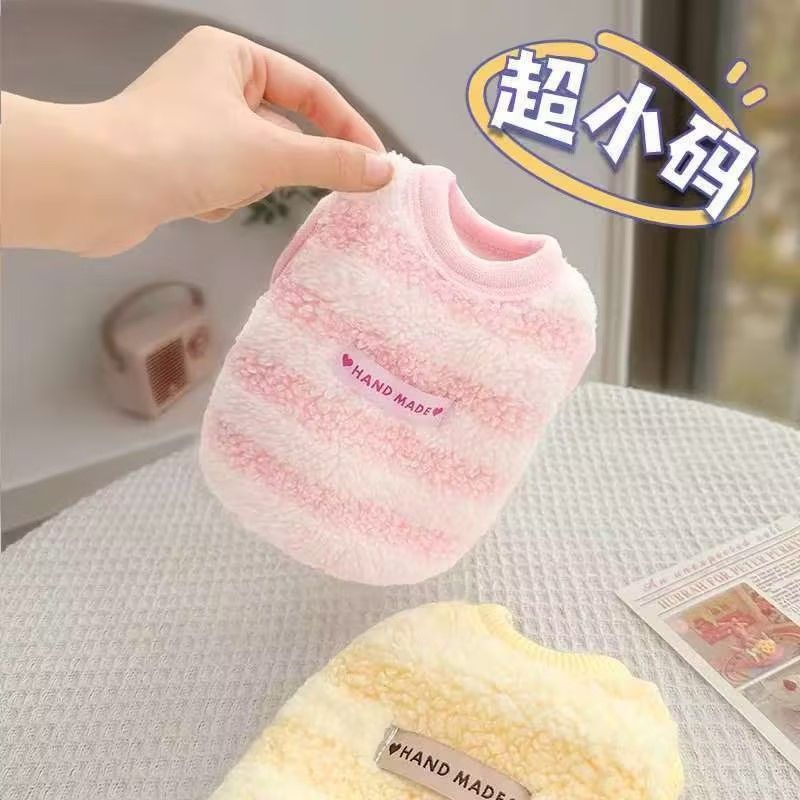 2025新款超小码加绒背心幼猫幼犬衣服小猫小狗秋冬保暖服装防掉毛