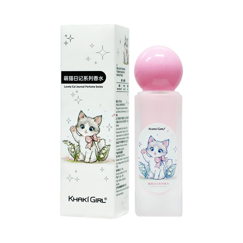 卡其女孩萌猫日记系列香水花漾甜心持久留香小众自然花香批发代发