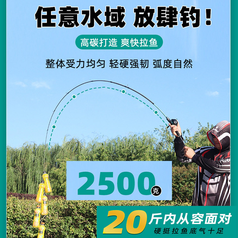 2023路亚竿套装新手入门全套直枪柄水滴轮轻硬海竿碳素杆钓鱼竿